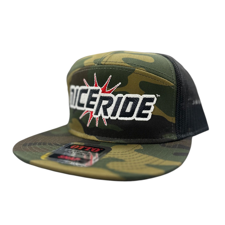 "Gotcha" 7 Panel Camo Snapback Hat