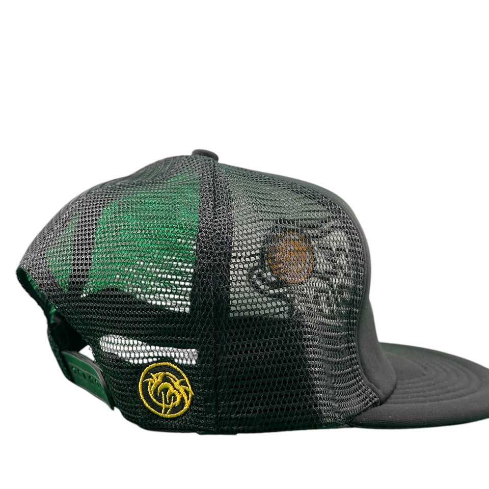 Wild West Foam Trucker Hat featuring NICERIDE logo and mesh design for breathability.