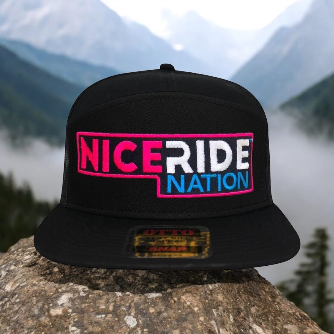 Black cap with colorful &