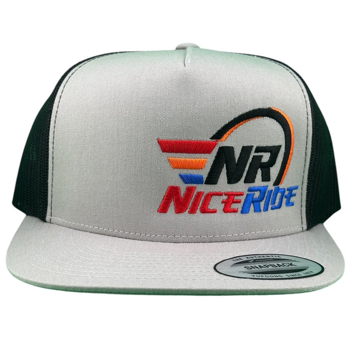 NICERIDE REV 6006 Unisex Trucker Hat with embroidered logo, stylish classic snapback cap.