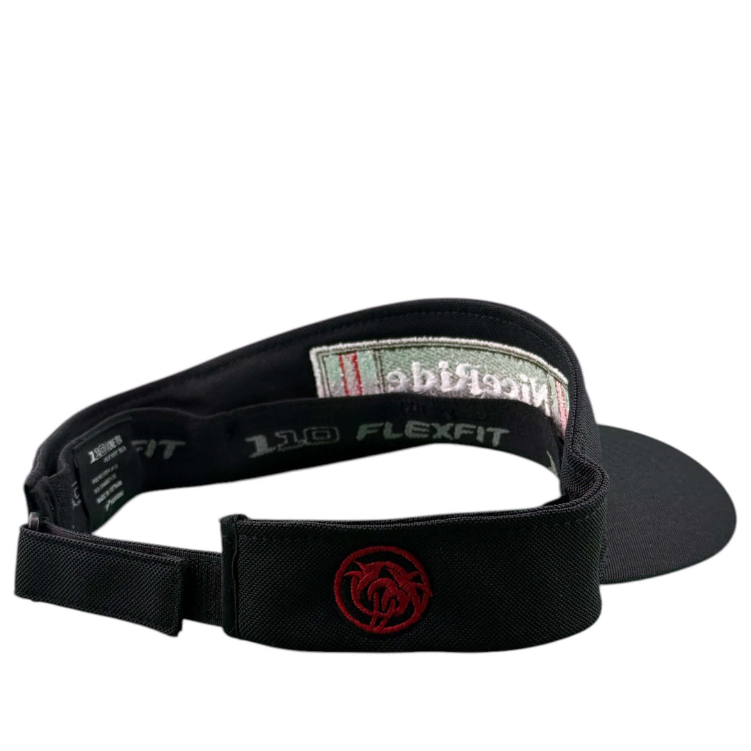 Back view of the NICERIDE "Dustin" unisex adjustable golf visor with Flexfit® design.