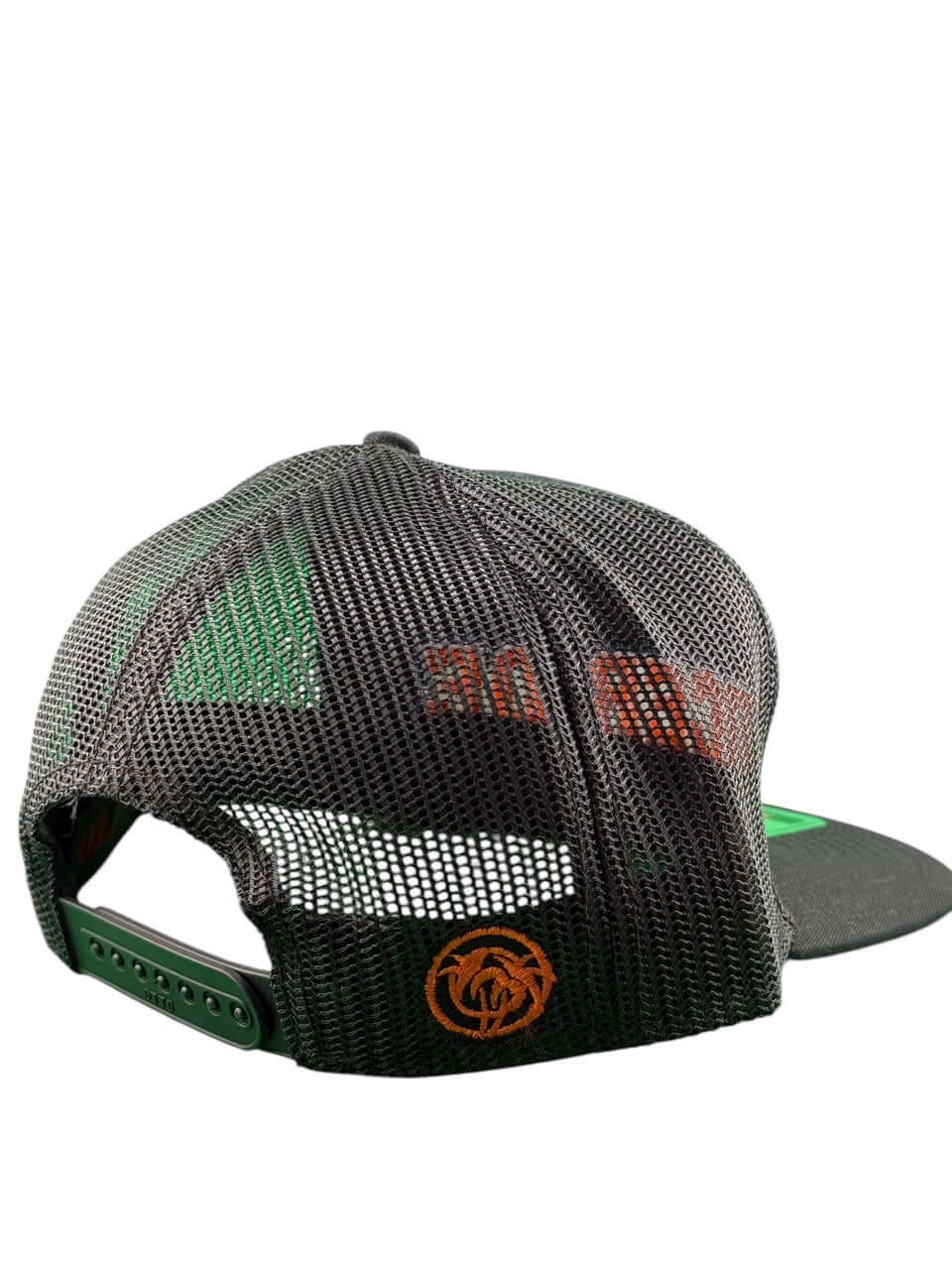 Back view of NICERIDE Friday Otto seven-panel adjustable hat showcasing mesh design and logo detail.