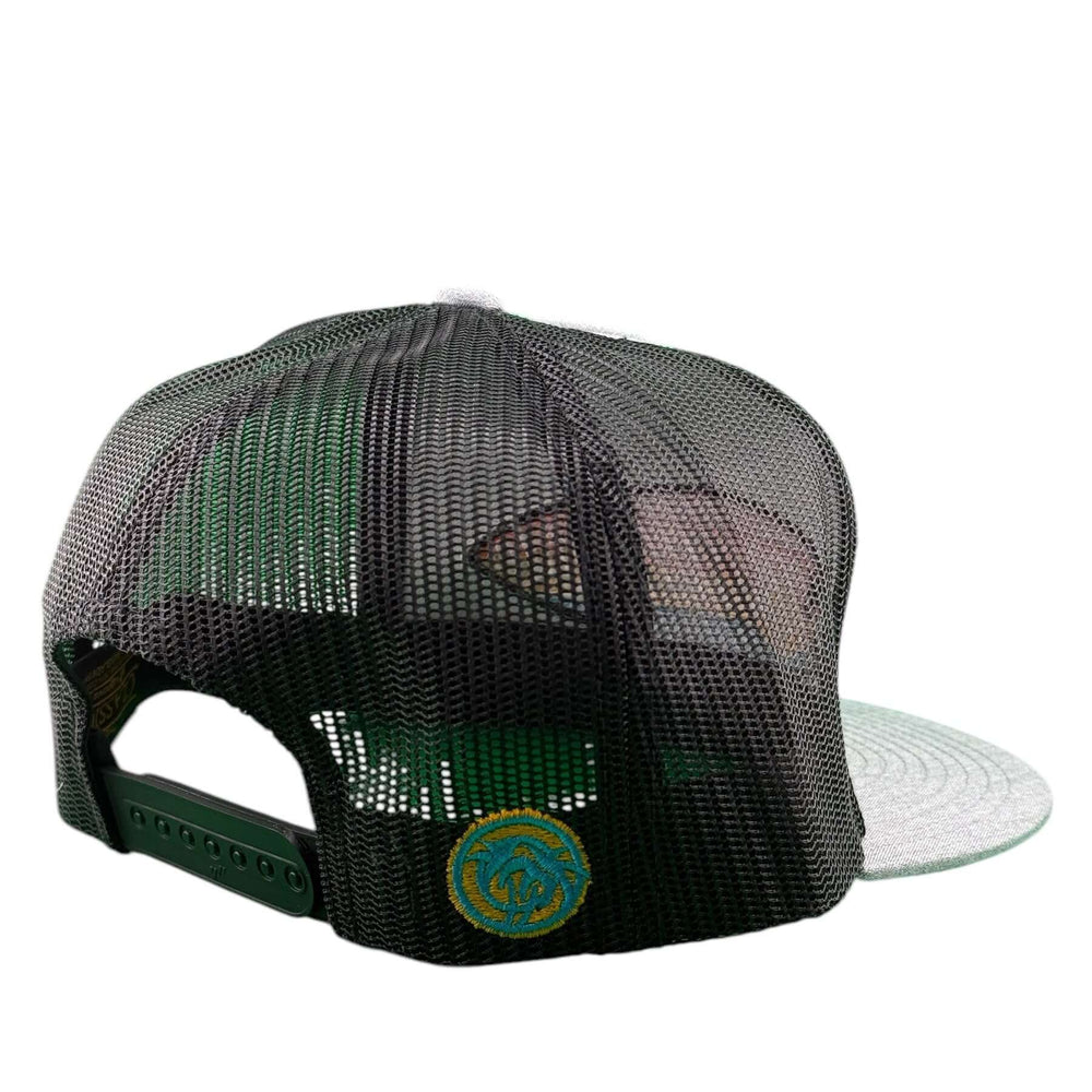 Back view of the NICERIDE 'Dukes' unisex adjustable trucker hat showcasing its mesh design and snapback closure.
