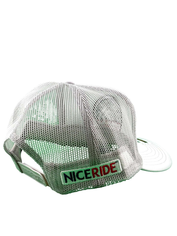 Back view of the Spirit Of 76 Otto Foam Trucker Hat with NICERIDE logo, featuring breathable mesh design.
