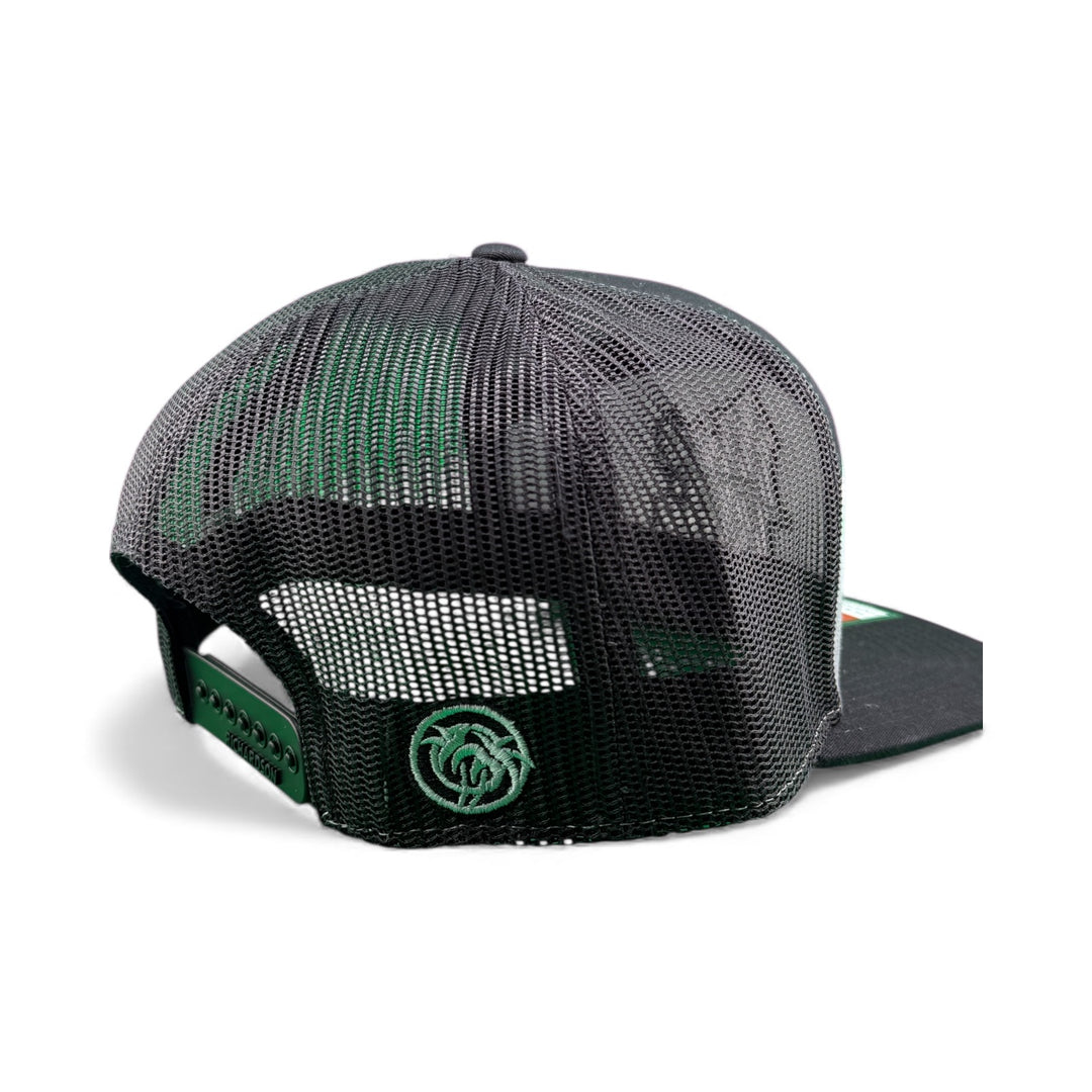 Back view of NICERIDE "My Hero" Richardson 7 Panel Unisex Hat, showcasing its durable mesh design.