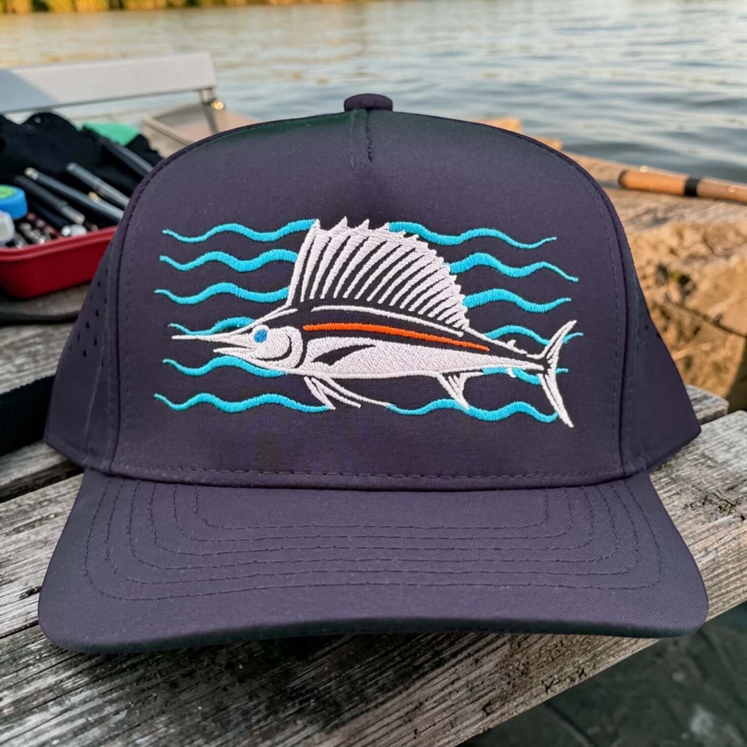 "Catch Series" 5-Panel Performance Trucker Cap – Waterproof A-Frame Fishing Hat