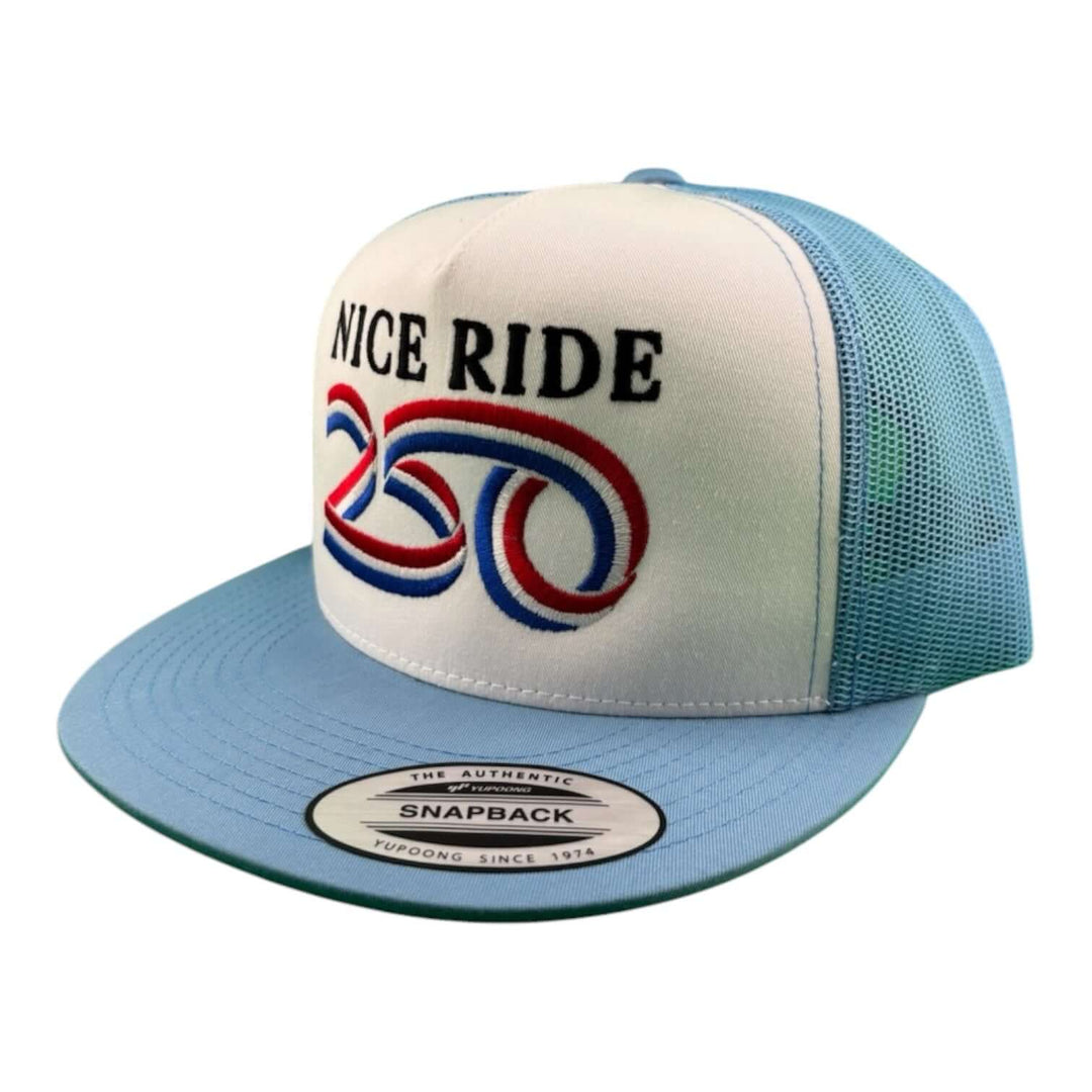 Unisex adjustable trucker hat with embroidered &