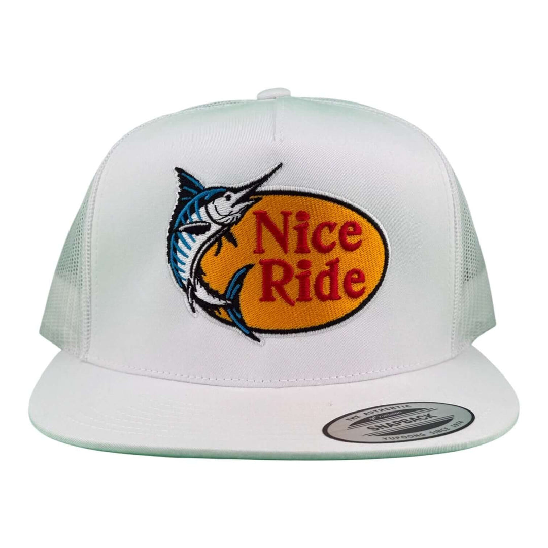 NICERIDE “Top Water” Trucker Hat featuring embroidered fish logo, perfect for anglers and fishing enthusiasts. Hat.