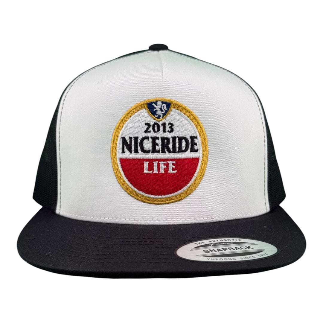 NICERIDE Windmill embroidered classic snapback trucker hat, structured 6006 baseball cap with adjustable snapback.