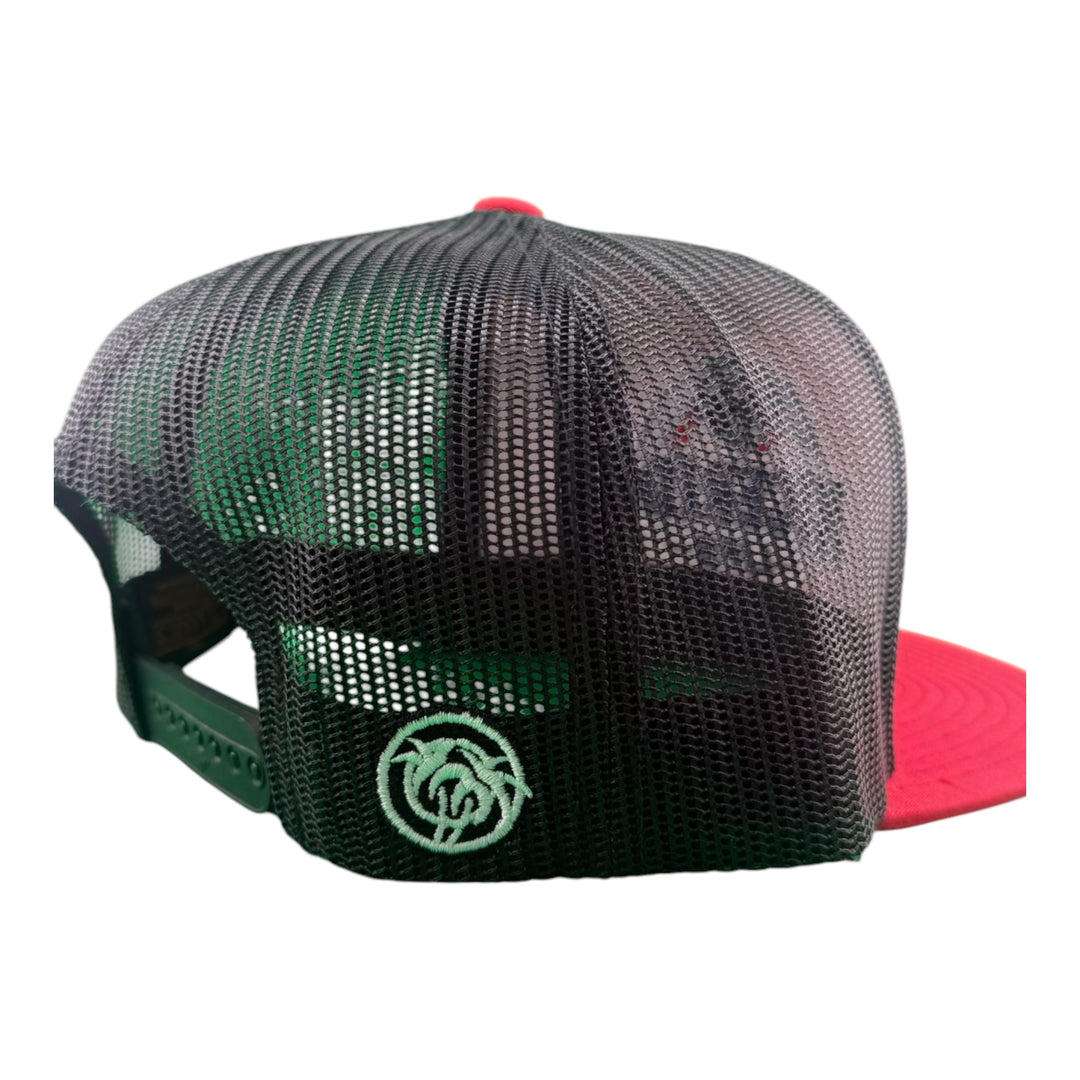 Back view of the NICERIDE "Nice Ice" 6006 Classic Snapback Trucker Hat showcasing mesh design and logo.