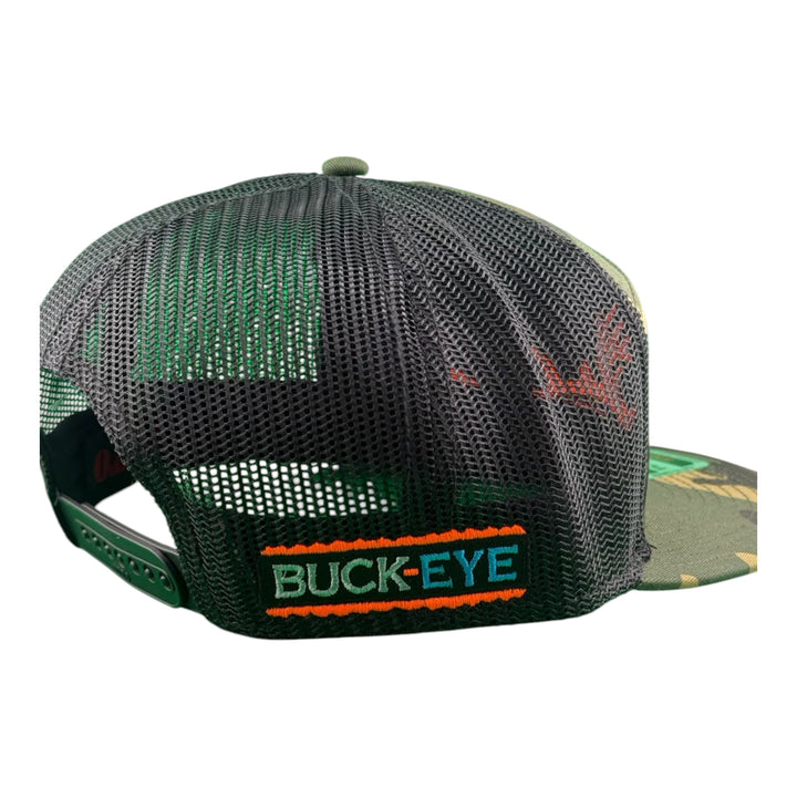 “Buck-Eye Surface” 7-Panel Snapback Hat – Outdoor Hunting &amp; Fishing Cap