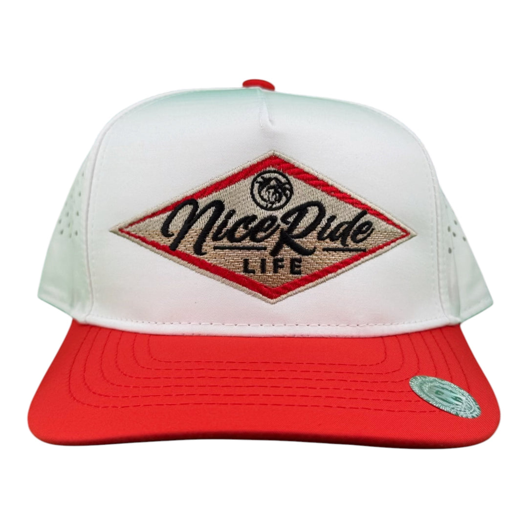 NICERIDE “South Point” 5-Panel Performance Trucker Cap – Waterproof A-Frame Fishing Hat with Laser-Cut Mesh Back