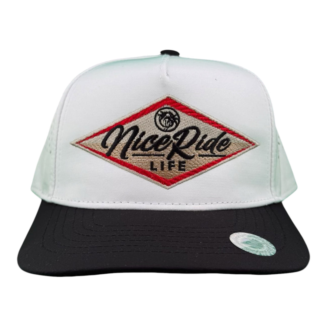 NICERIDE “South Point” 5-Panel Performance Trucker Cap – Waterproof A-Frame Fishing Hat with Laser-Cut Mesh Back