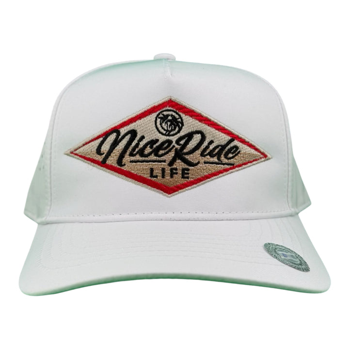 NICERIDE “South Point” 5-Panel Performance Trucker Cap – Waterproof A-Frame Fishing Hat with Laser-Cut Mesh Back