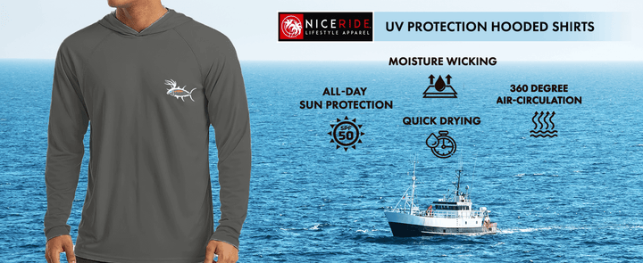 "Buck-Eye" Unisex UV Protecting Long Sleeve Hooded Shirt