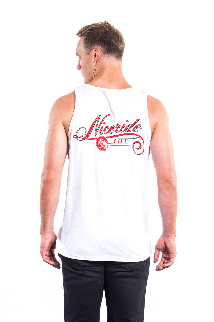The Life - White Fruit Of The Loom Mens Tank Top featuring NICERIDE&