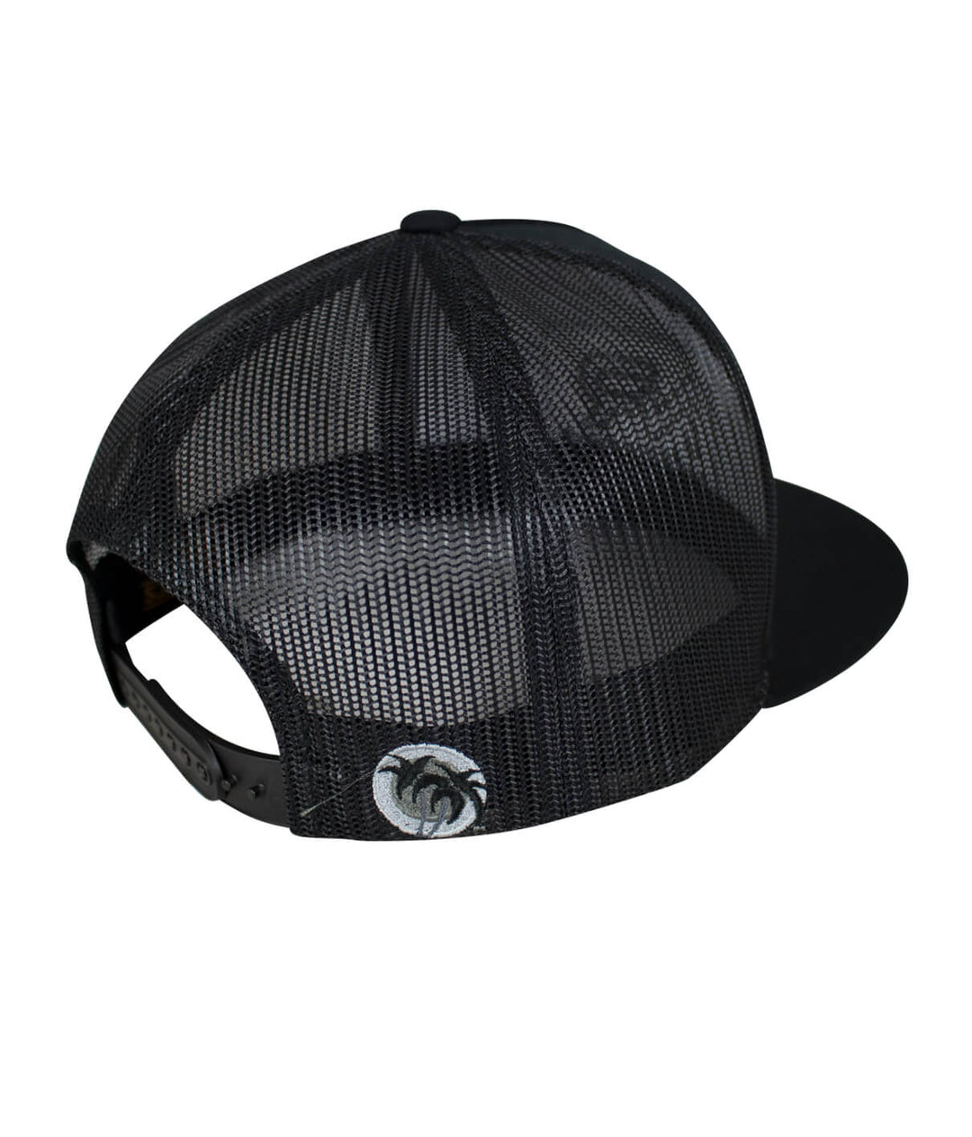 Back view of Target trucker hat showcasing palm logo and mesh design, perfect stylish hat for casual wear.