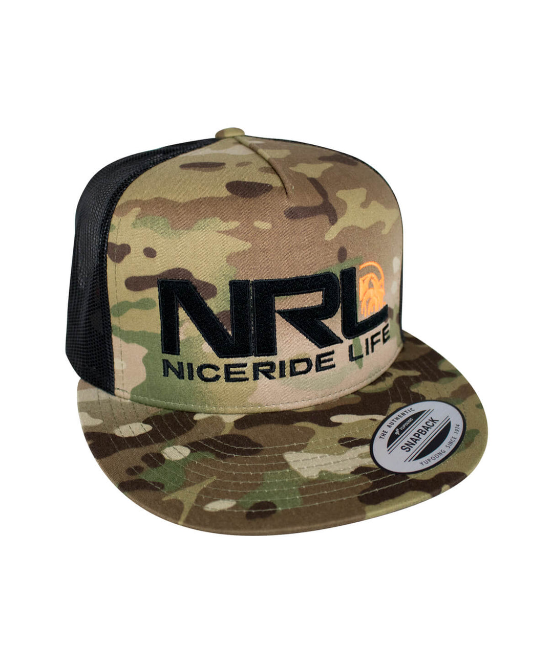 Bulls Eye Trucker Hat featuring NICERIDE&