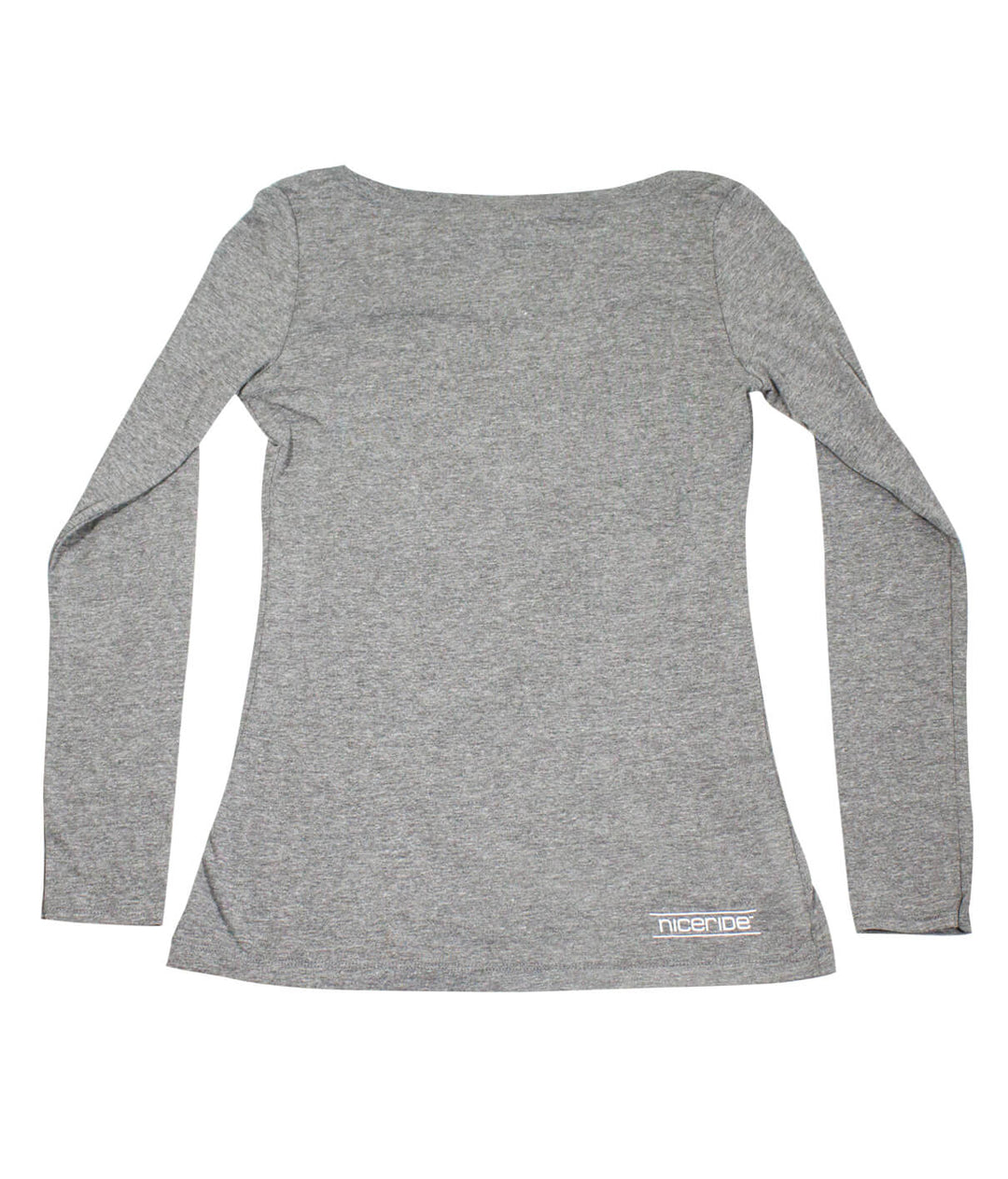 Back view of the "Sleigh All Day" long sleeve shirt featuring NICERIDE&