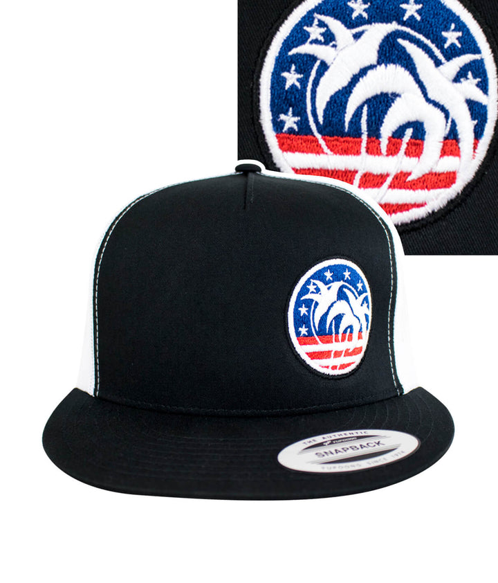 Spirit of 76-LP Trucker Hat, a classic snapback style baseball cap with embroidered design.