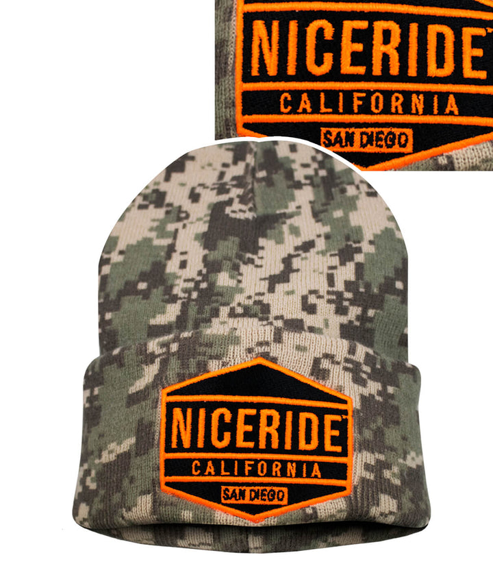 Good Times Digi Camo Cuff Beanie featuring &