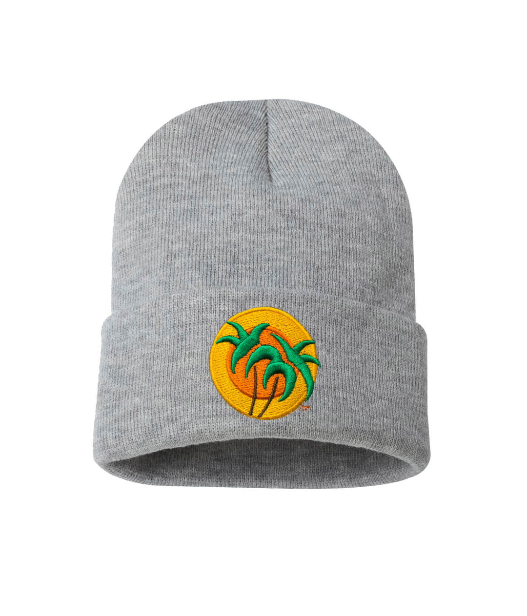 Classic Palm Cuff Beanie featuring a palm logo, cozy beanie perfect for casual wear.
