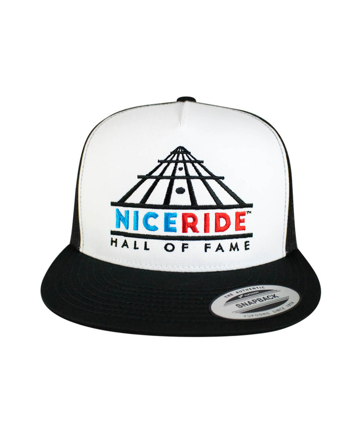 Niceride "Strings" Trucker Baseball Cap, a classic snapback hat with embroidered design.