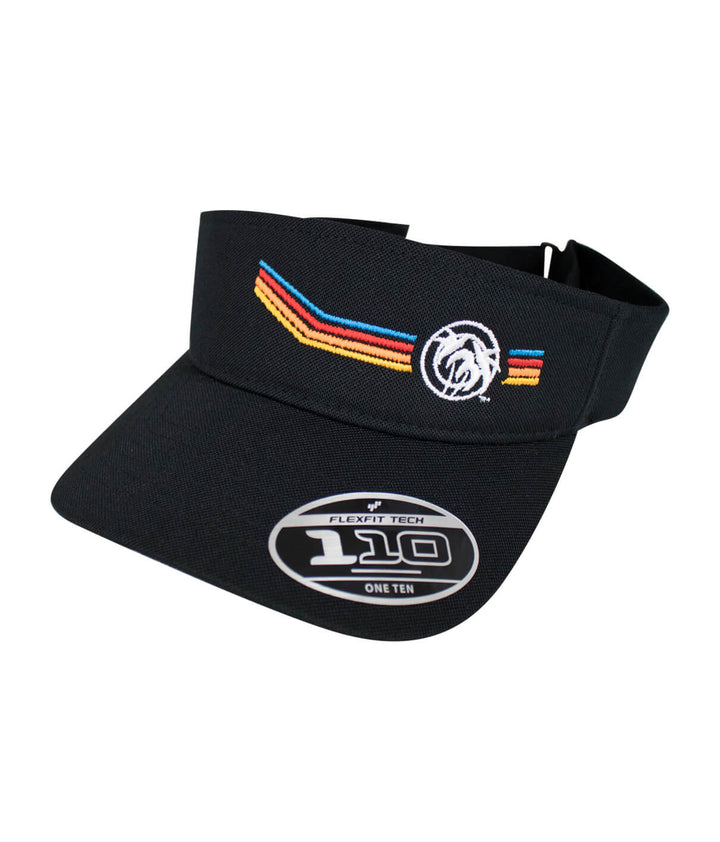 Aquarius visor hat featuring embroidered design, moisture-wicking material, and adjustable closure for comfort and style.