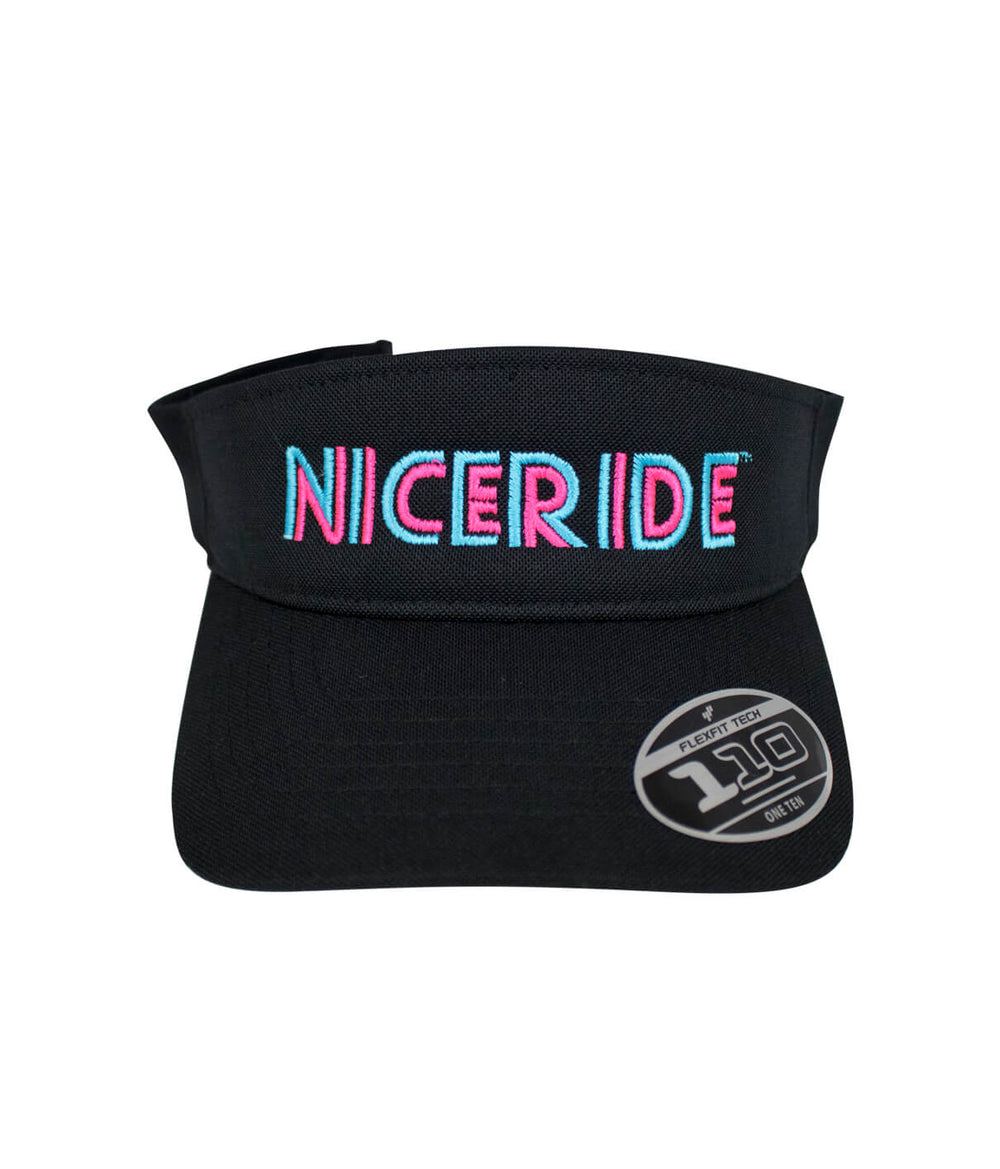 NICERIDE visor hat featuring a colorful embroidered design, perfect for outdoor activities and stylish sun protection.