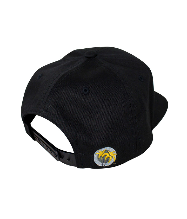 Back view of the "Viva" Youth Hat with Blacked Out Classic Palm Logo embroidered on the side.