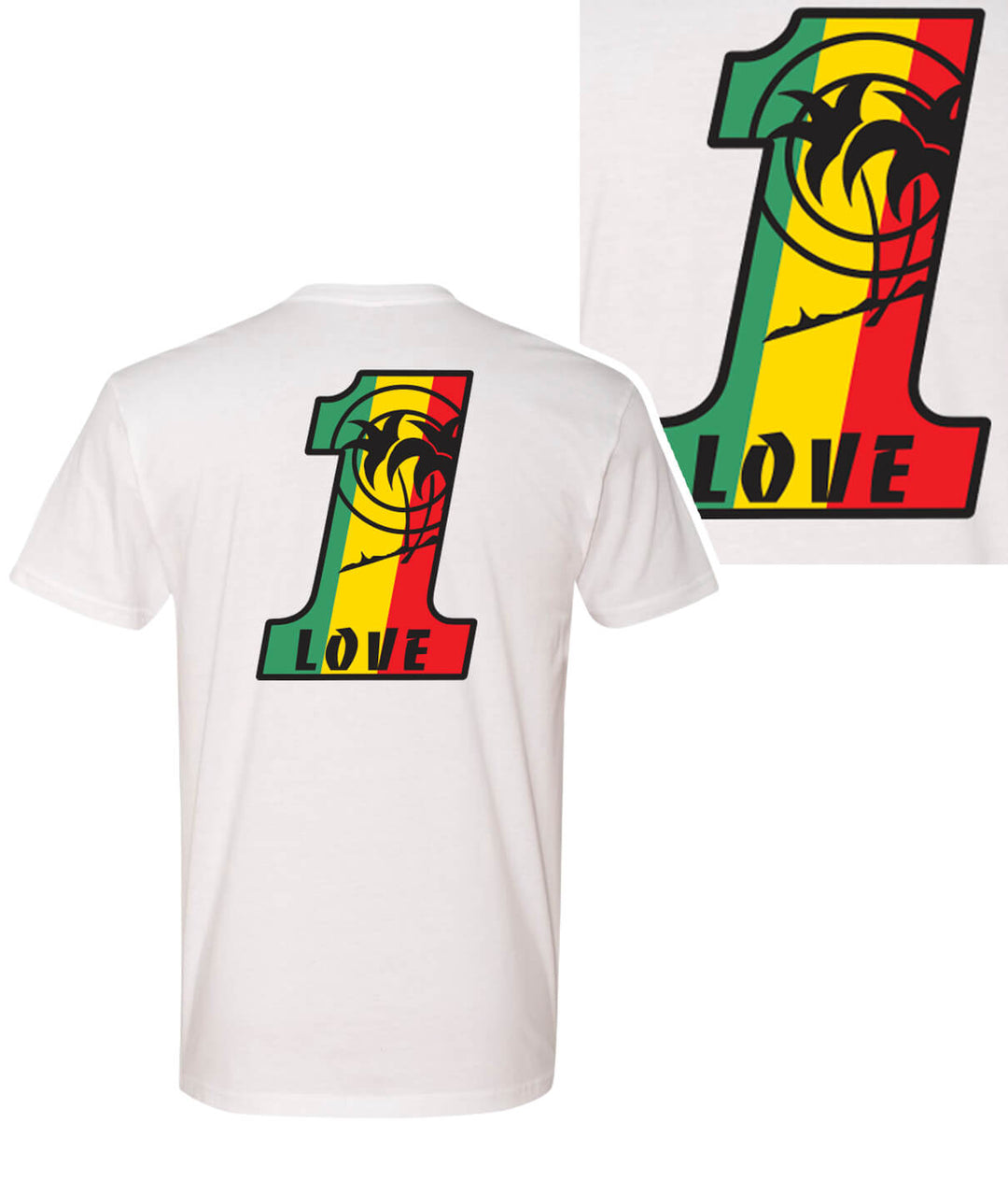 1 LOVE - White Hanes Men&