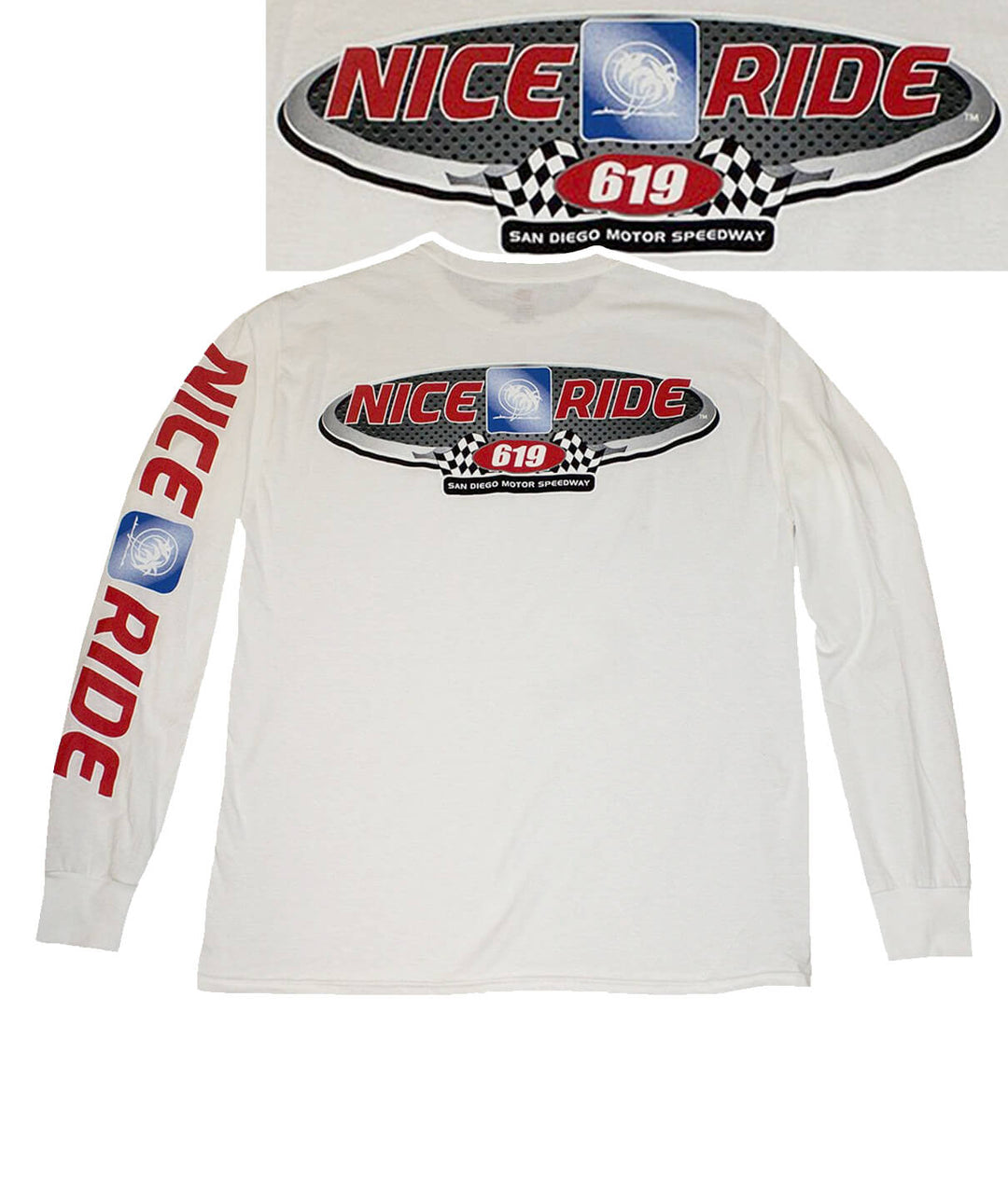 White long sleeve shirt featuring &