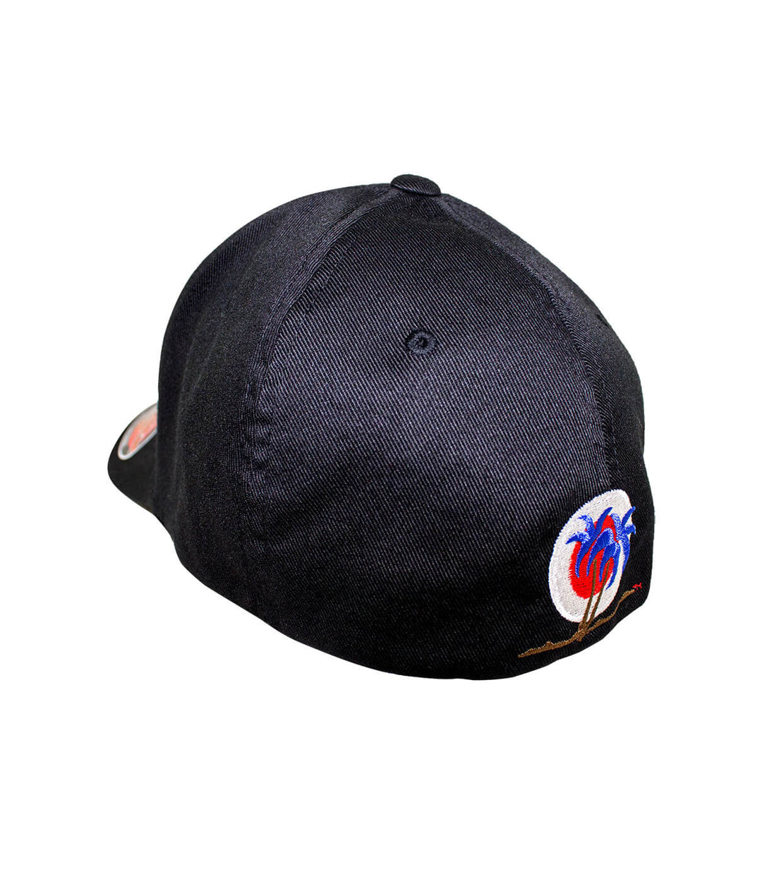Texas Flag Classic Flexfit Hat back view featuring palm logo in vibrant colors, perfect hat for Texas pride.
