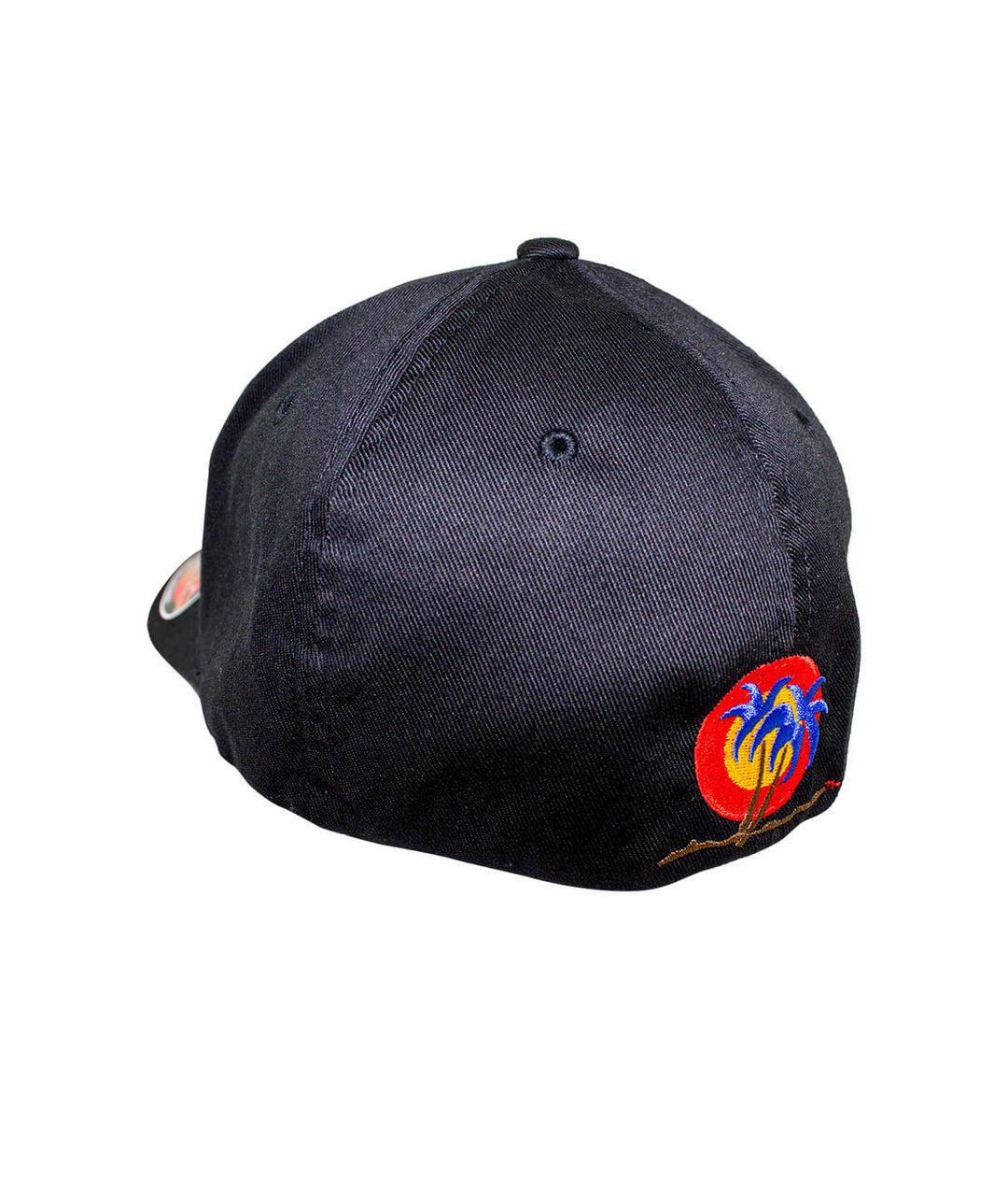Back view of Colorado Flag Classic Flexfit Hat featuring palm logo in Colorado colors.