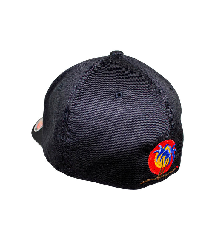 Back view of Colorado Flag Classic Flexfit Hat featuring palm logo in Colorado colors.