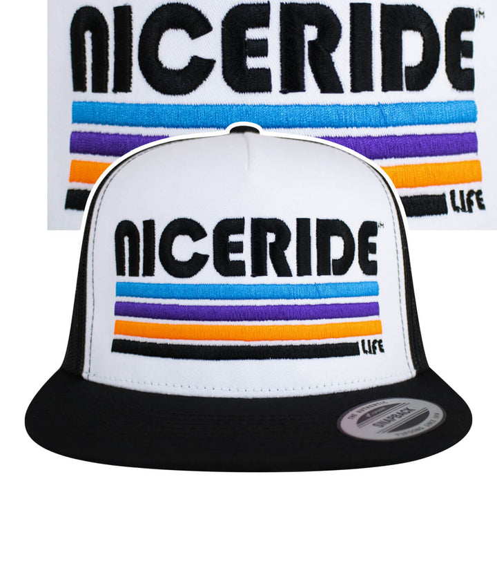 Unisex adjustable trucker cap featuring NICERIDE&