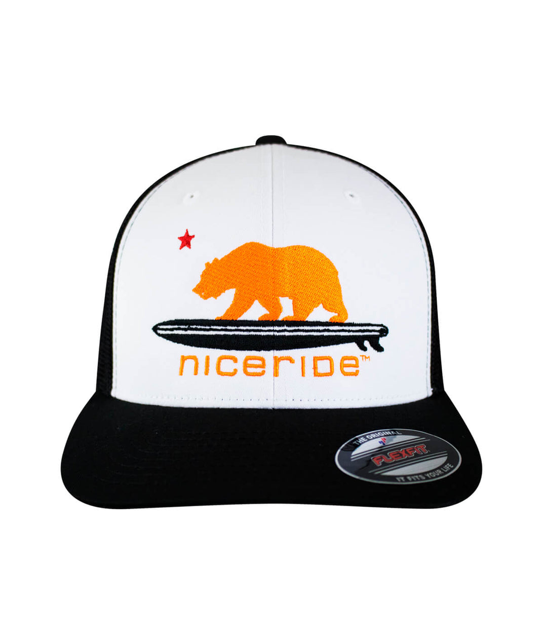 Hang 20 Neon Orange Meshback Flexfit Hat featuring NICERIDE&