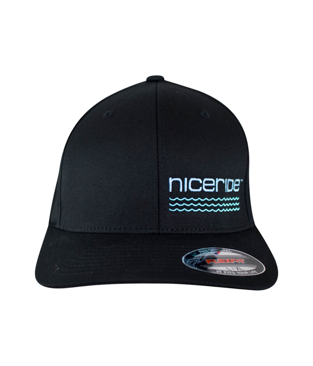 On The Water Classic Flexfit Hat by NICERIDE with embroidered logo on the front and palm logo on the back.