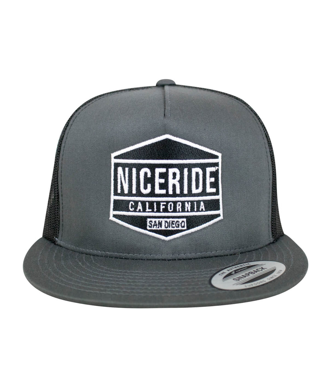 Good Times Trucker Hat by NICERIDE, classic snapback design with embroidered logo, perfect stylish hat for any occasion.