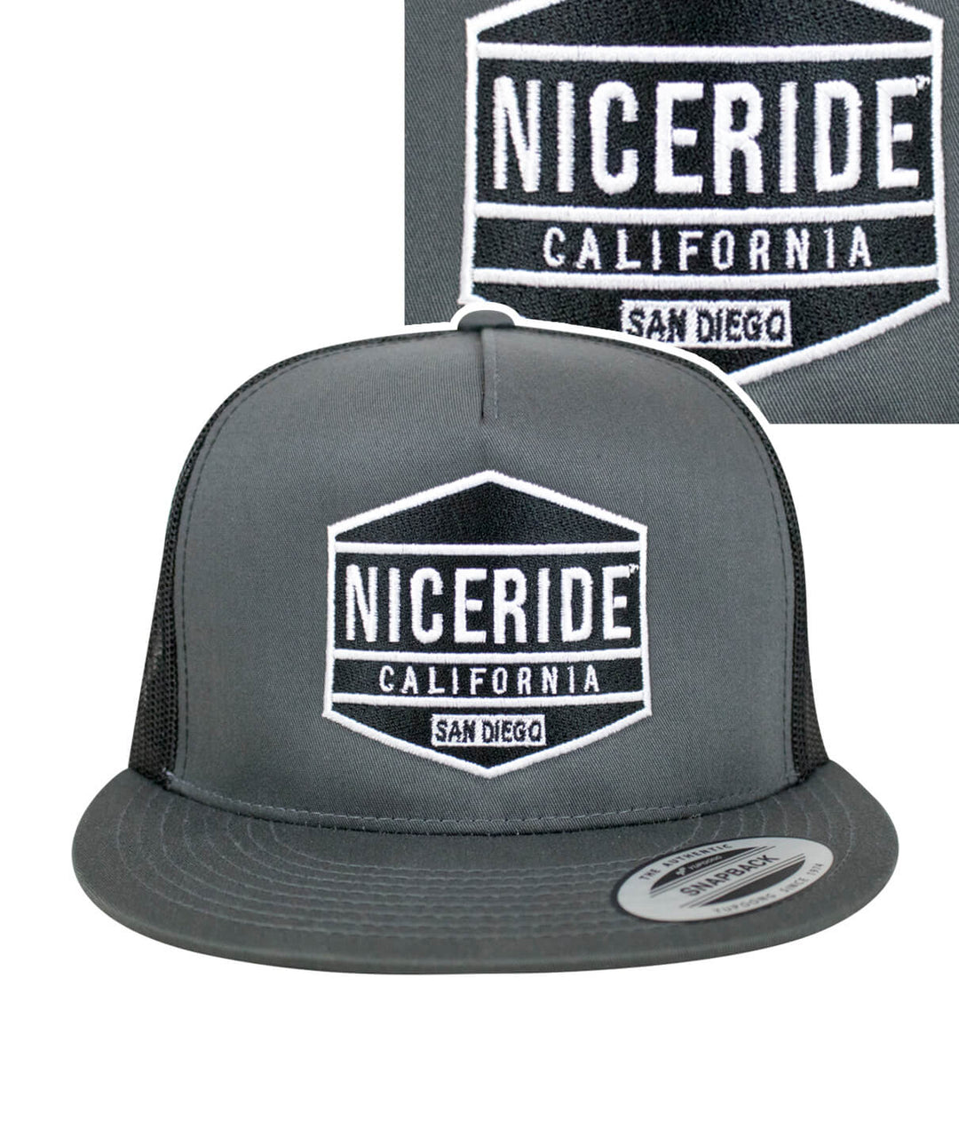 NICERIDE California snapback hat with embroidered logo, perfect addition to your hat collection.