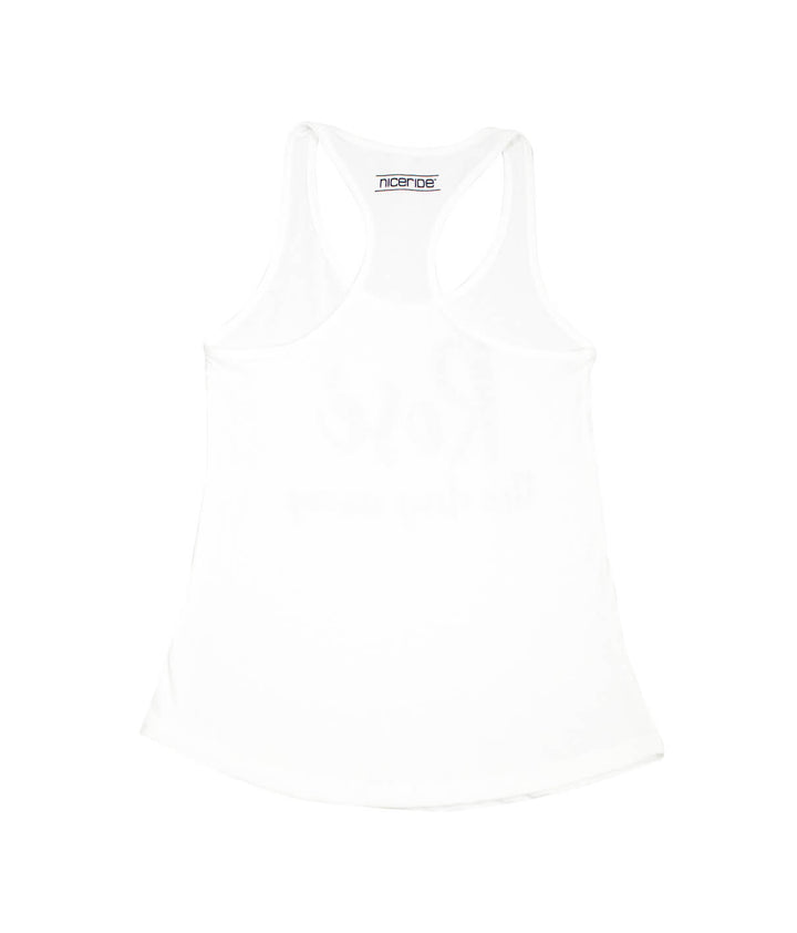 Every Blonde Needs A Brownie white tank top, women&