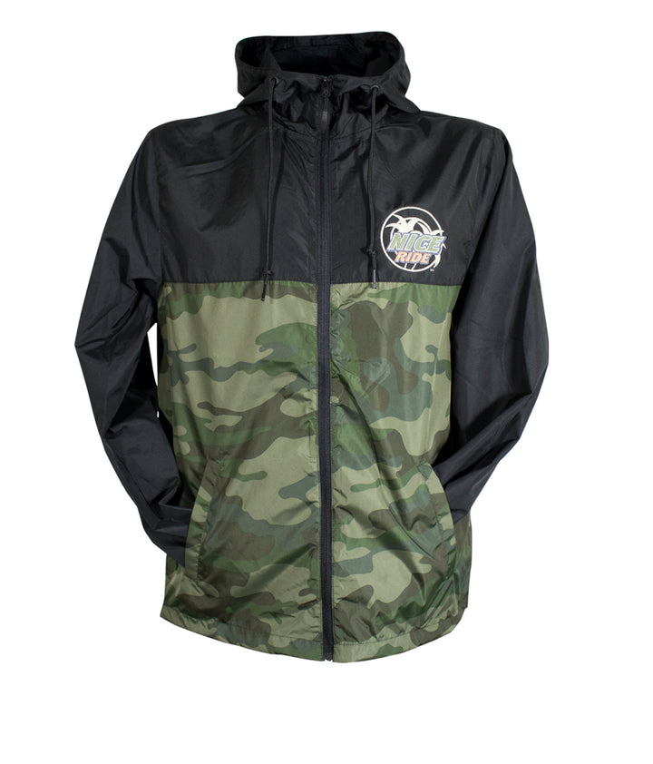 Lightweight windbreaker jacket featuring NICERIDE&