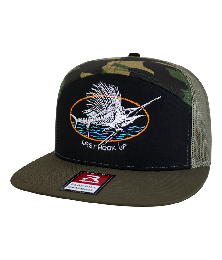 "Last Hook Up" 7 Panel Trucker Snapback Hat For Men And Women
