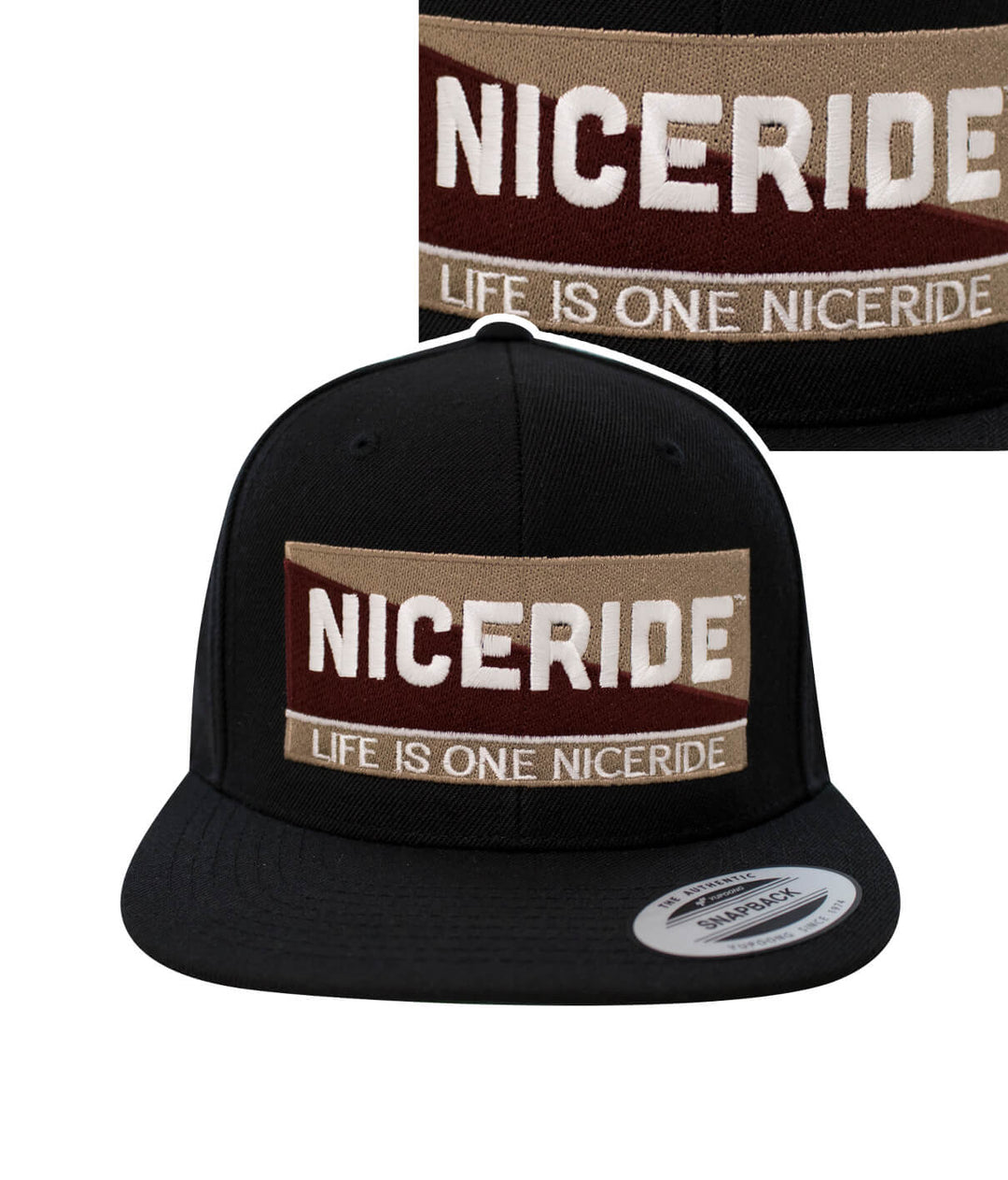 Horizon Snapback Hat by NICERIDE featuring embroidered design and classic styling
