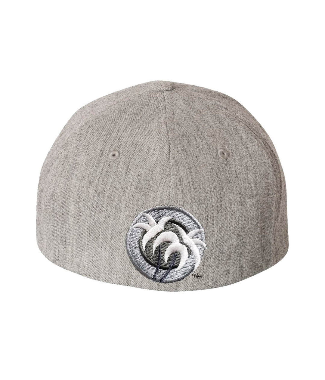 Back view of the Good Times Classic Flexfit Baseball Cap featuring embroidered palm logo on a gray hat.
