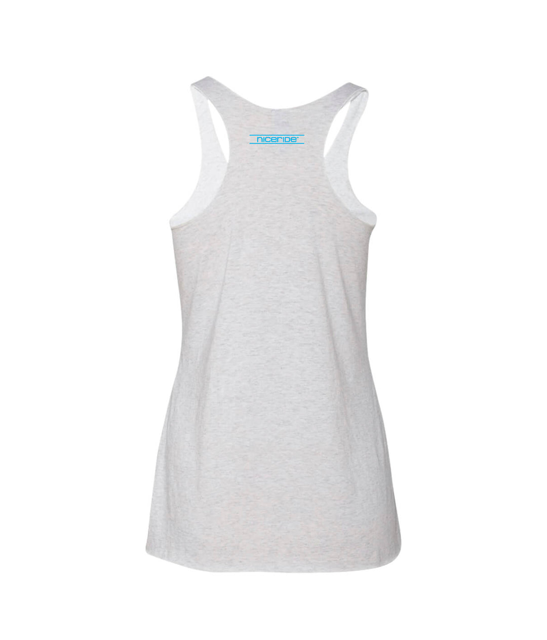 Back view of Anchored white tank top for women, highlighting the design and fitted style of the tank top.