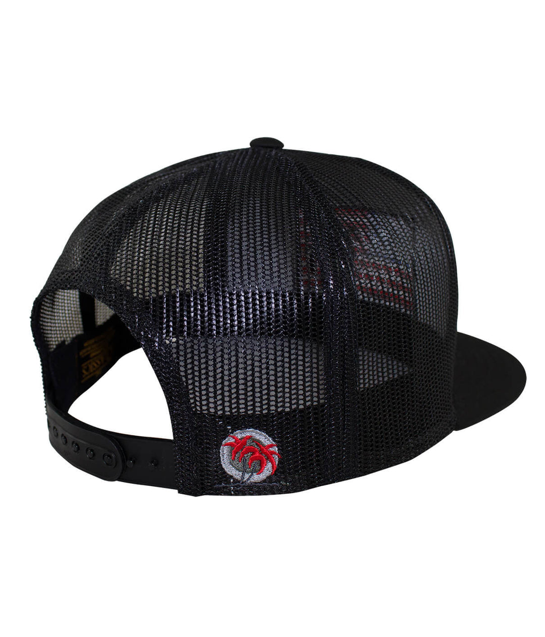 Back view of Niceride Pride hat featuring black mesh and embroidered logo, perfect snapback baseball cap for summer.