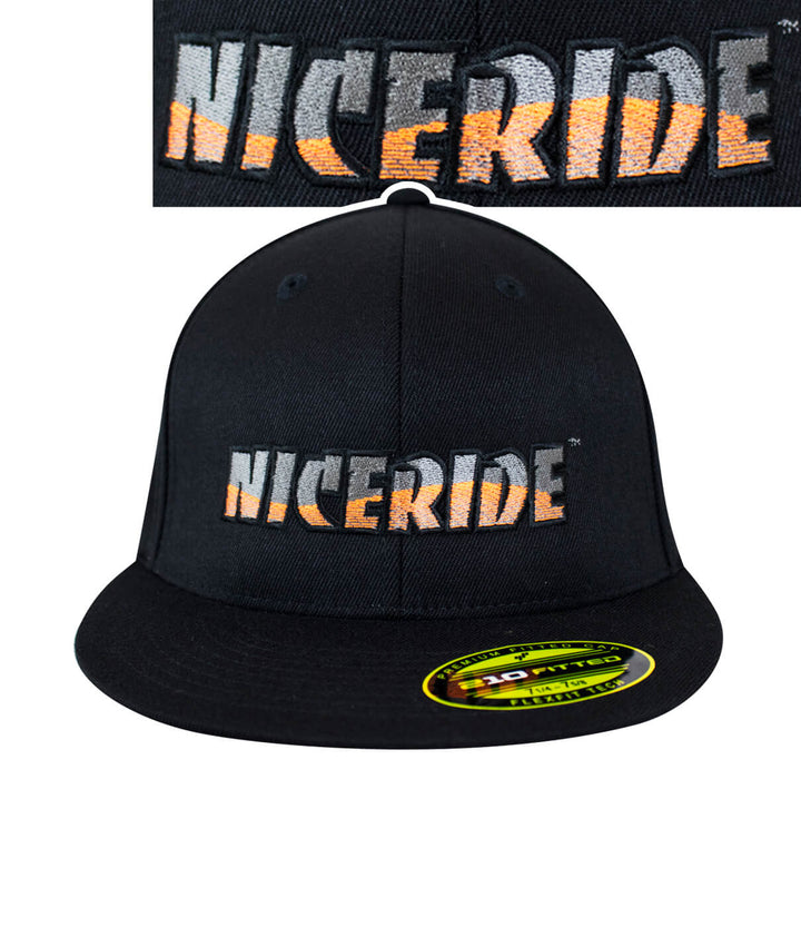 NICERIDE Tornado 210 fitted hat featuring an embroidered logo on the front and classic palm logo on the back.
