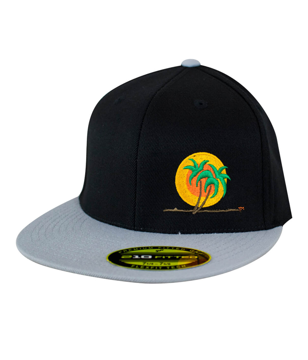 Classic Palm 210F fitted hat, baseball cap featuring NICERIDE logo and palm tree design on front.