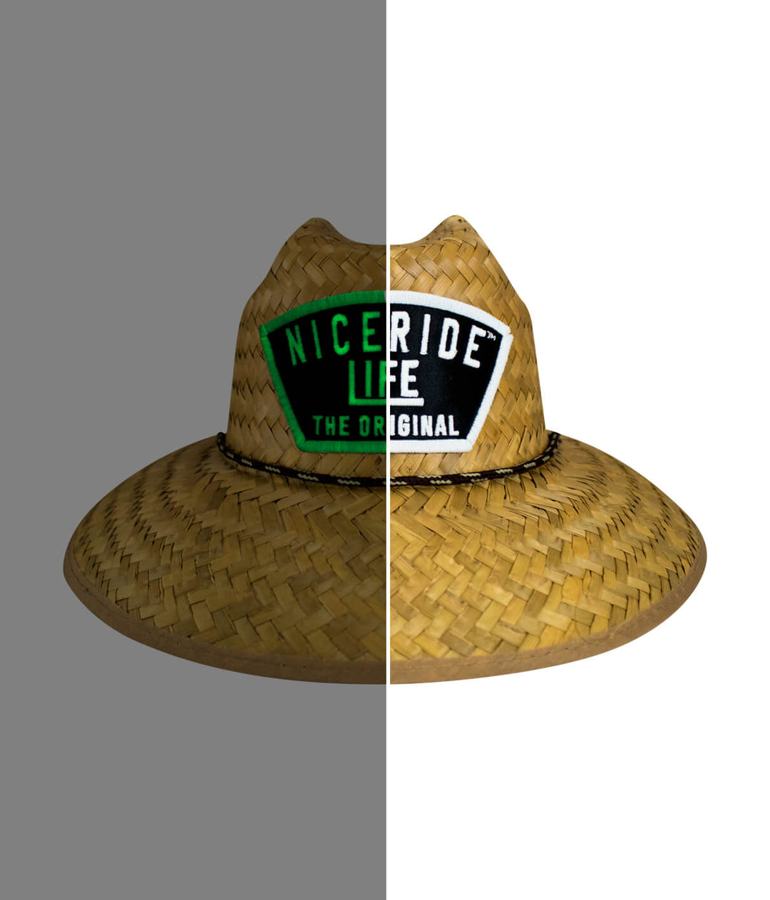 Grinder Evening Glow straw sun hat for kids featuring NICERIDE&